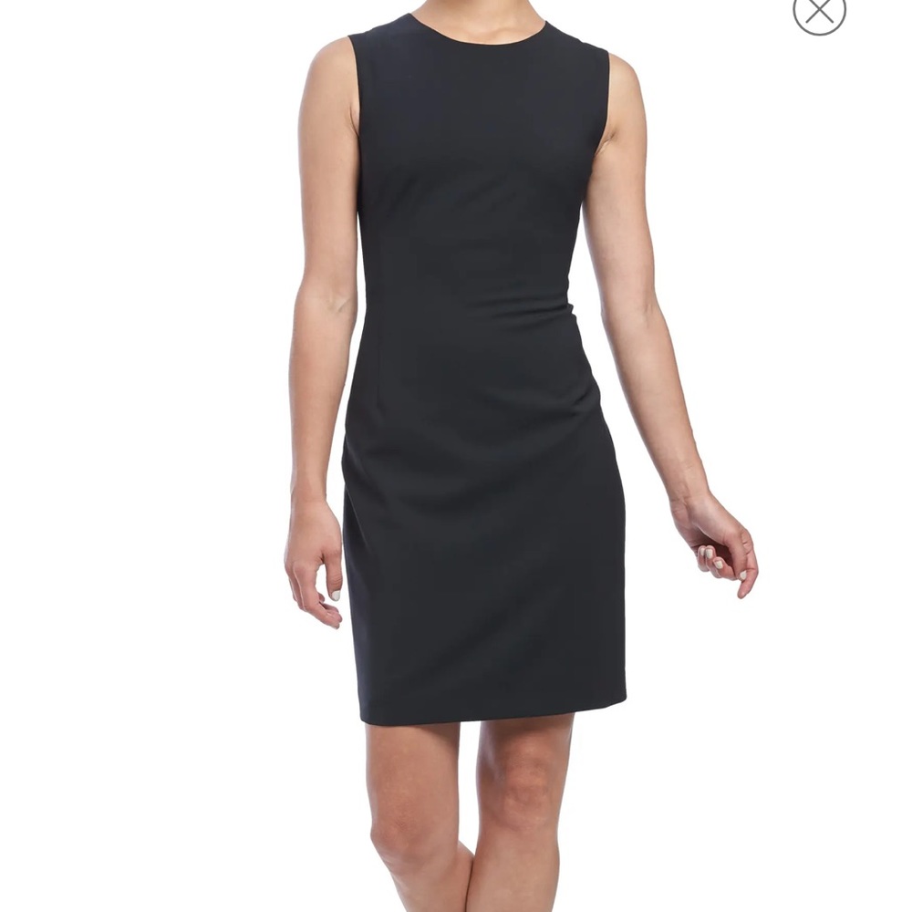 Theory Sleeveless Stretch Wool Sheath Dress